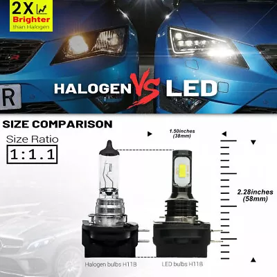 H11b LED Headlight Low Beam Bulbs For KIA Optima 2007-2015 Forte 2010-2013 Soul • $12.44