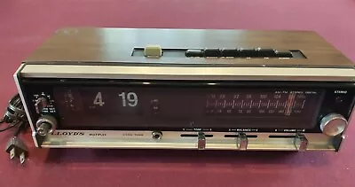 Vintage LLOYD's AM-FM Radio Stereo Multiplex With Analog Clock Alarm • $43.59