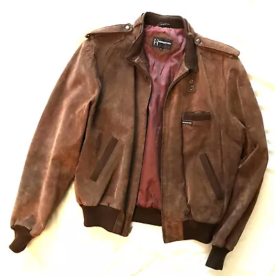 Vintage Men's Members Only Brown Suede Jacket  SZ44 • $38