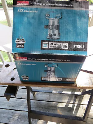 Makita Compact Router 18 Volt + Orig Makita Plunge Base + 4 Carbide Bits ALL NEW • $279.95