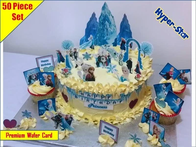 £2.99 • Buy Frozen Disney Princess Personalise Cup Cake Scene Toppers Wafer Edible Custom
