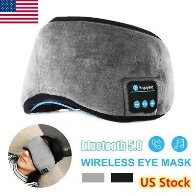 $13.95 • Buy Bluetooth 5.0 Headset Eye Mask Headband Stereo Wireless Sleep Music Headphone US