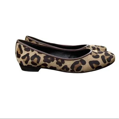 B. Makowsky Calf Hair Leopard Print Ballet Flats 9 • $38