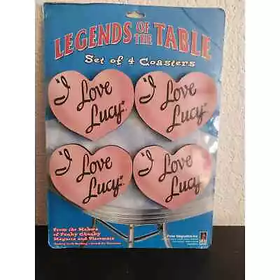 NWB Vintage I Love Lucy Set Of 4 Heart Coasters  • $38