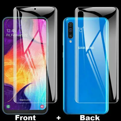 Front Back Hydrogel Screen Protector Samsung Galaxy S20 Ultra S10 S9 S8 Note 10 • £2.99