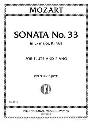 MOZART Sonata No. 33 In E Flat Major K. 481 BOOK For Flute & Piano INTERNATIONAL • $27.11