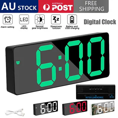 $16.89 • Buy LED Alarm Clock For Bedroom Electronic Desktop Clock With Temperature Display AU