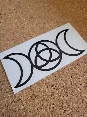 £2.89 • Buy Triple 3 Moon Phase Triqueta Logo - Decal Sticker Vinyl Graphic