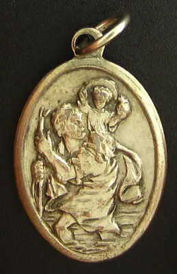 Vintage Saint Christopher Medal Religious Holy Catholic • $7.19