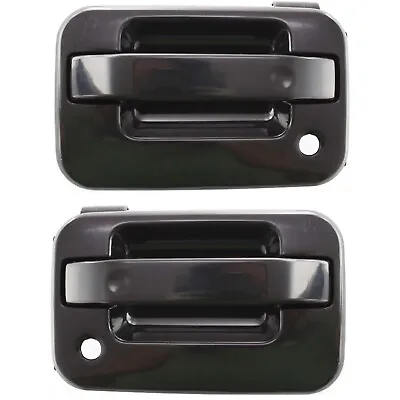 $40.46 • Buy Door Handle Set For 2004-14 Ford F-150 With Keyhole Smooth Black Front Outer 2Pc
