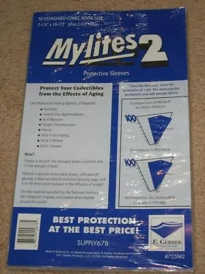 200 E Gerber Mylites 2 Mil Mylar Bronze Silver STANDARD Comic Book Bags Sleeves • $115.95