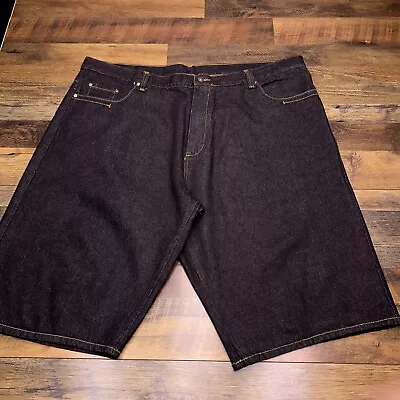 Vintage Kani Gold Denim Shorts Mens 48 Black Y2K Jean Hip Hop • $29.99