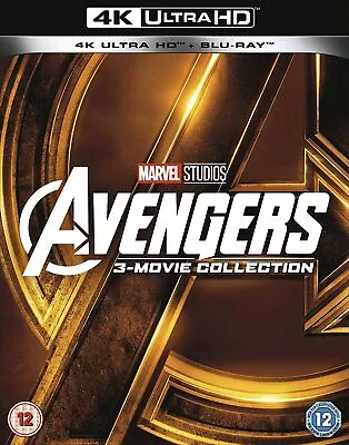 Avengers Collection (1-3 Box-set) (4k Ultra-HD) (Blu-ray) - Free UK P&P • £23.99