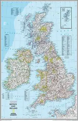£6.99 • Buy Map Of British Isles & Ireland UK Poster Print T1523 |A4 A3 A2 A1 A0|