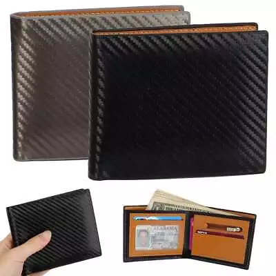 Mens Slim Wallet Zipper Money Clip RFID Blocking Bifold Credit Card Holder Slot • $7.24