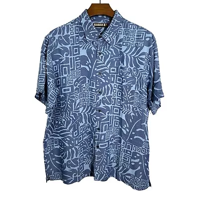 KAHALA 1936 Mens Blue Hawaiian Aloha Tropical Short Sleeve Shirt 2XL XXL • $29.99