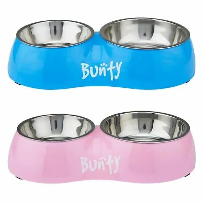 £9.99 • Buy Plastic Non Slip Dog Puppy Cat Pet Animal Feeding Food Water Double Bowl Dish