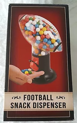 Samsonico Clear Black Red Football Candy Snacks Nut Gumball M&M's Dispenser • $15.19