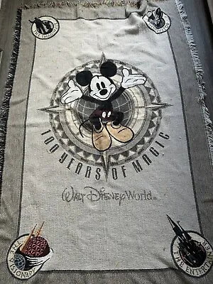 Disney 100 Years Of Magic Mickey Mouse Quilt Handmade Vintage Blanket • $65