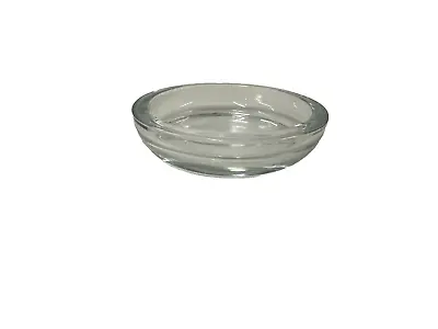 Round Glass Ashtray Clear Ash Tray Cigarette Smoking Home Pub Garden Premium • £5.20