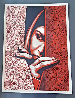 Shepard Fairey Israel/Palestine Red Signed Print 2009 Classic Obey Giant Poster • £475