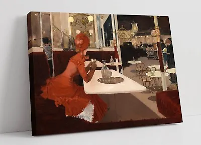 Fernand Lungren In The Cafe -canvas Wall Artwork Picture Print • £14.99
