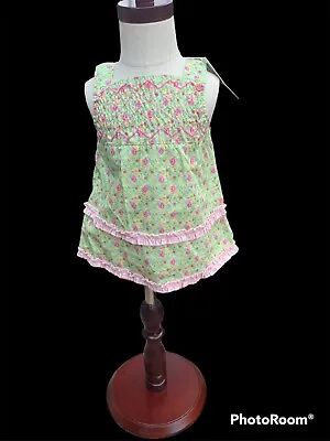 Boutique Designer Me Too Baby Girl Floral Jumper Dress. Sz.6/9M (European) • $9.99