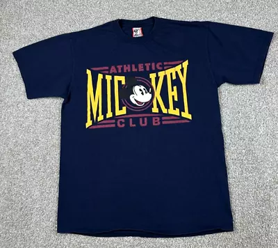 Vintage Mickey Mouse Shirt Mens XL Blue Disney Designs Athletic Club 90s USA • $29.95