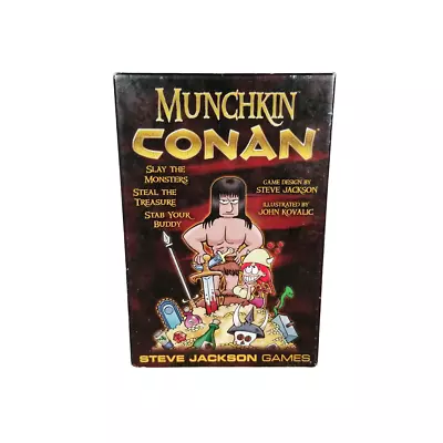 Munchkin Conan Board Card Game Steve Jackson Games 2012 With Extra Cards • £17.99