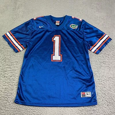 Florida Gators Nike Jersey Womens Large Blue V Neck Pull Over Number 1 • $24.89