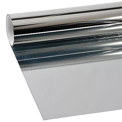 £1.20 • Buy Silver Reflective One Way Mirror Window Film Mirrored Privacy Glass Solar Tint