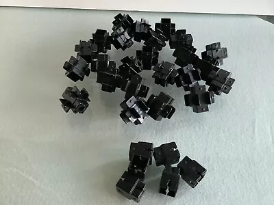 Lot 28 Techno Gears Marble Mania Extreme 2.0 Replacement Black Connector Parts • $16.99