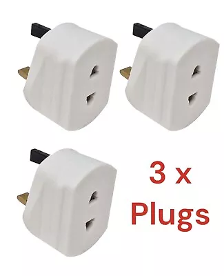 3 X New Shaving Adapter Fused Plug Electric Shaver Epilator Toothbrush 2 To3Pin • £6.99