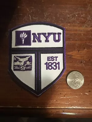 $6.99 • Buy NYU UNIVERSITY Vintage Embroidered Iron On Patch 3.5” X 2.5”