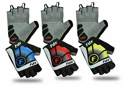 $24.99 • Buy FDX New Cycling Gloves Bike Half Finger Gel Padded Fingerless Outdoor Bike Mitts