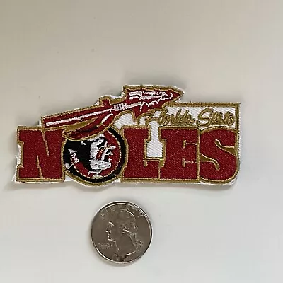 FSU FLORIDA STATE SEMINOLES Vintage Embroidered Iron On Patch 3.5  X 1.5” • $6.89
