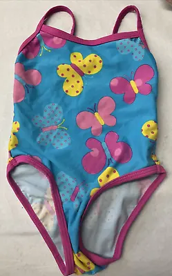 £2.50 • Buy Debenhams Baby Girls 1-Piece Swimsuit Blue Butterfly Size 12-18 Months Preloved