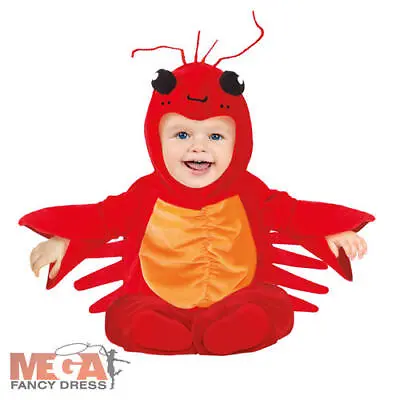 Baby Lobster Toddler Animal Fancy Dress Infant Child Halloween Costume Jumpsuit • £11.99