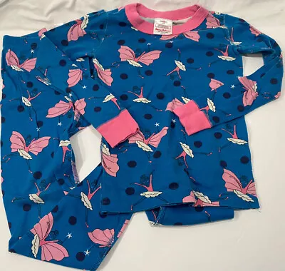 $19.99 • Buy Hanna Andersson Girls Size 5T Blue Pink Fairy Ballerina Pajama Set 110 Cm Hannah