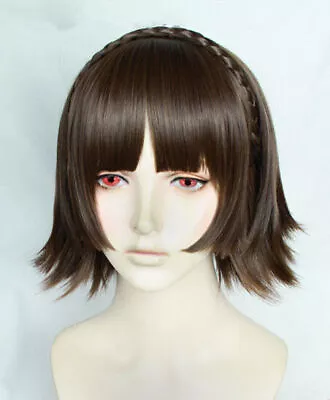 Persona 5 QUEEN Niijima Makoto Brown Brown Wig Wig Cosplay Costume Costume • $29.24