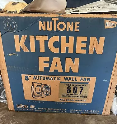 Rare Vintage Nutone Exhaust Utility Fan Model # 806 & 807 NIB • $650