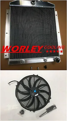 QLD-3ROW Radiator+16  Fan FOR 1947-1954 48 49 50 51 52 53 Chevy Pickup Truck New • $224