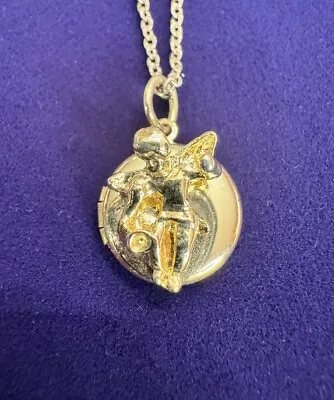 Gold Tone Cherub Angel Locket With 16 Inch Chain Jewelry • $14