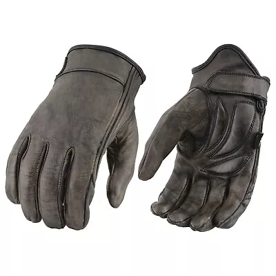 Milwaukee Leather MG7512 Men's BROWN Motorcycle Glove W/ Stretch Flex Gel Palm • $26.99