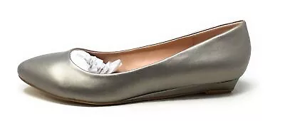 Brinley Co Womens Wacy Slip On Ballet Flat Shoes Pewter Size 8.5 M US • $19.99