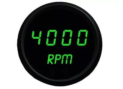 Intellitronix Programmable Digital Mini-Tachometer 2 1/16  In Black Trim - Green • $116.62