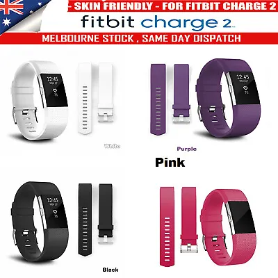 $6.99 • Buy Replacement Fitbit Charge 2 Band Silicone Band Wristband Watch Strap Bracelet AU