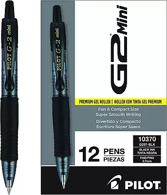 G2 Mini Premium Rolling Ball Gel Pens Fine Point Black Ink 12-Pack • $27.99