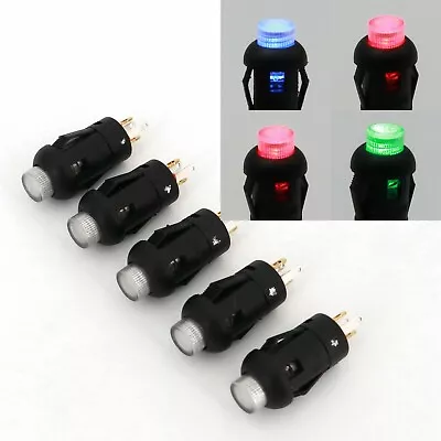 5Pcs 8mm 4Pin With LED Light Momentary SPST Mini Push Button Tact Switch • $4.98