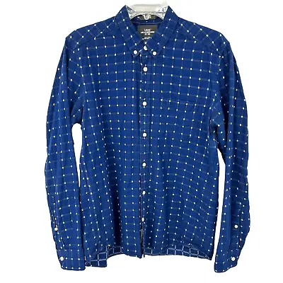 H&M Label Of Graded Goods LOGG Mens Button Down Shirt Medium Linen Blend • $14.99